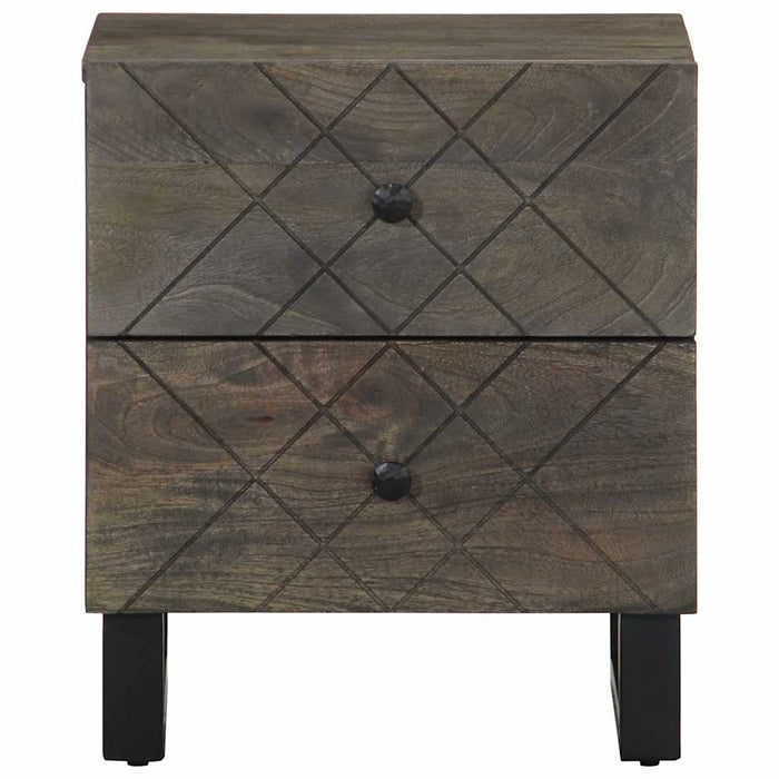 Bedside Cabinet Black 40x33x46 cm Solid Wood Mango