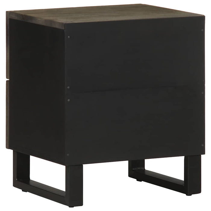 Bedside Cabinets 2 pcs Black 40x33x46 cm Solid Wood Mango