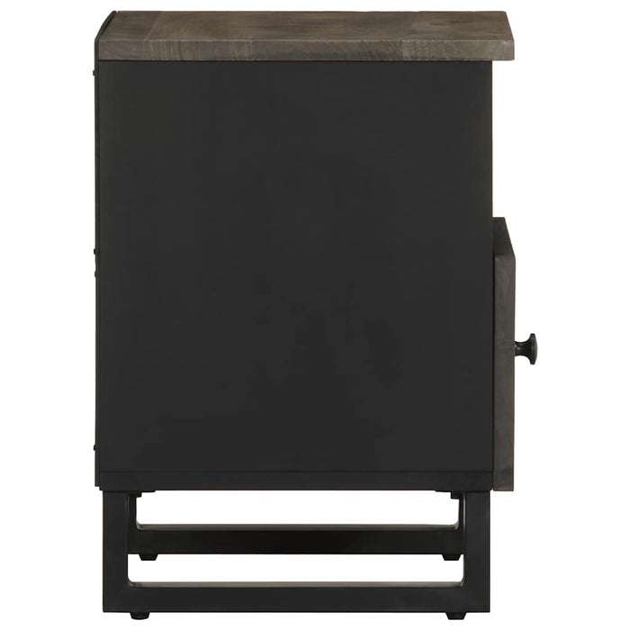 Bedside Cabinet Black 40x33x46 cm Solid Wood Mango