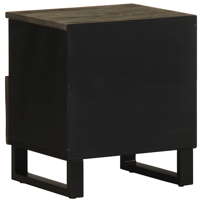 Bedside Cabinet Black 40x33x46 cm Solid Wood Mango