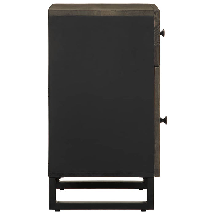 Bedside Cabinet Black 50x33x60 cm Solid Wood Mango