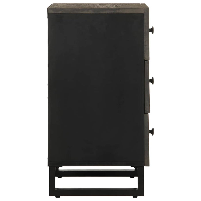 Bedside Cabinet Black 50x33x62 cm Solid Wood Mango