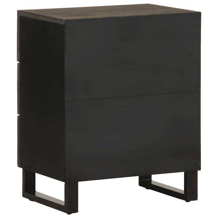 Bedside Cabinet Black 50x33x62 cm Solid Wood Mango