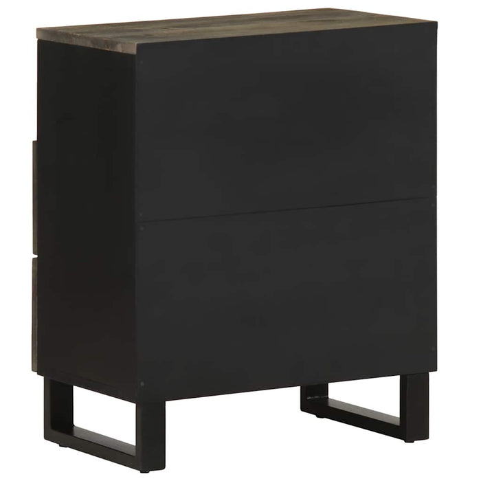 Bedside Cabinet Black 50x33x62 cm Solid Wood Mango