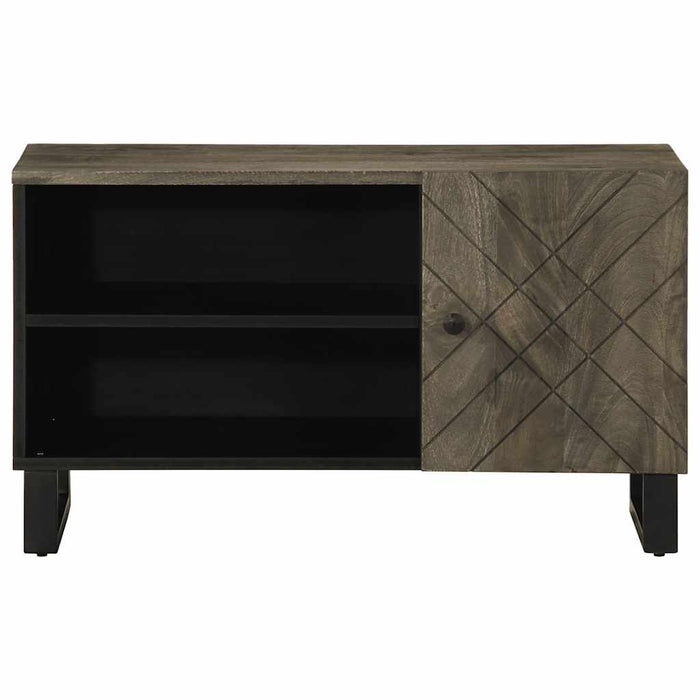 TV Cabinet Black 80x33x46 cm Solid Wood Mango