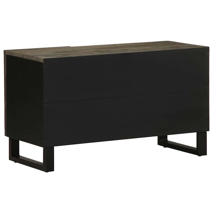 TV Cabinet Black 80x33x46 cm Solid Wood Mango