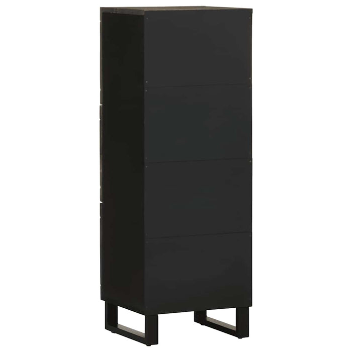 Highboard Black 40x33x110 cm Масивно дърво Манго