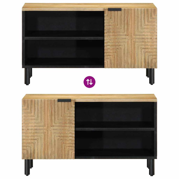 TV Cabinet Brown 80x31.5x46 cm Solid Wood Mango