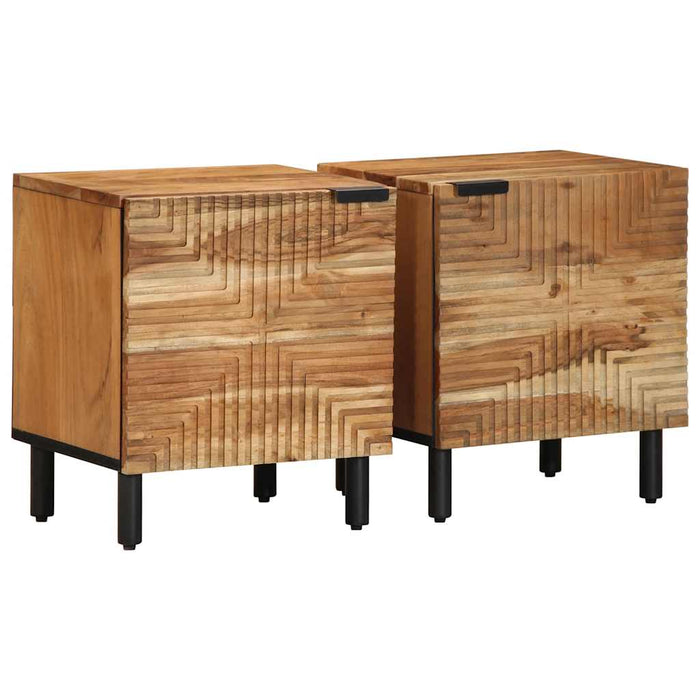 Bedside Cabinets 2 pcs 40x33x46 cm Solid Wood Acacia