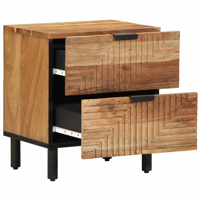 Bedside Cabinets 2 pcs 40x33x46 cm Solid Wood Acacia