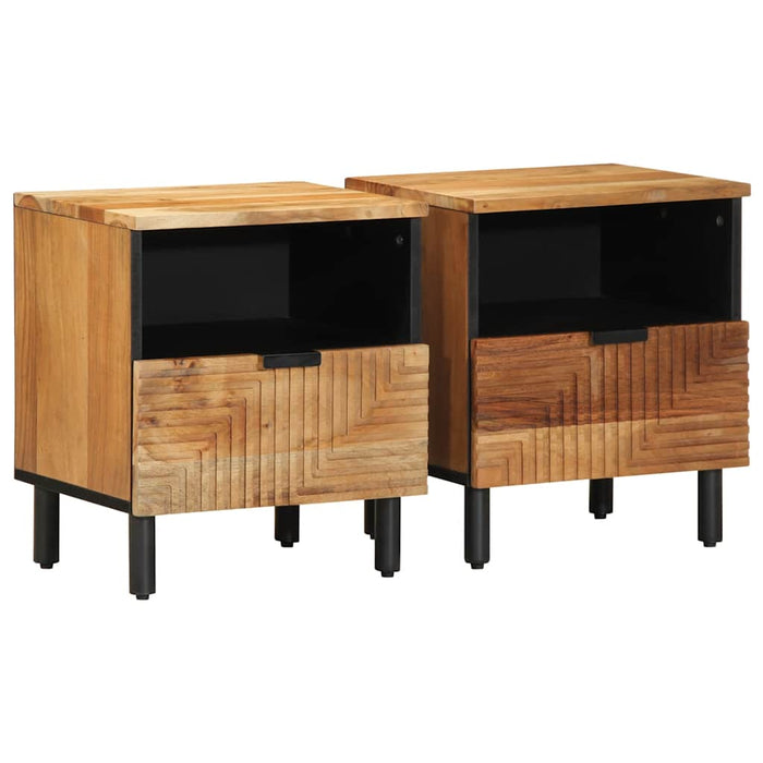 Bedside Cabinets 2 pcs 40x33x46 cm Solid Wood Acacia