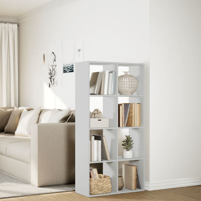 Room Divider Bookcase White 69.5x29x137.5 cm Engineered Wood