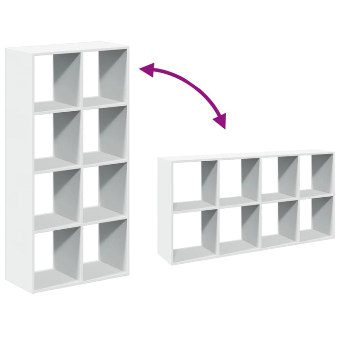 Room Divider Bookcase White 69.5x29x137.5 cm Engineered Wood