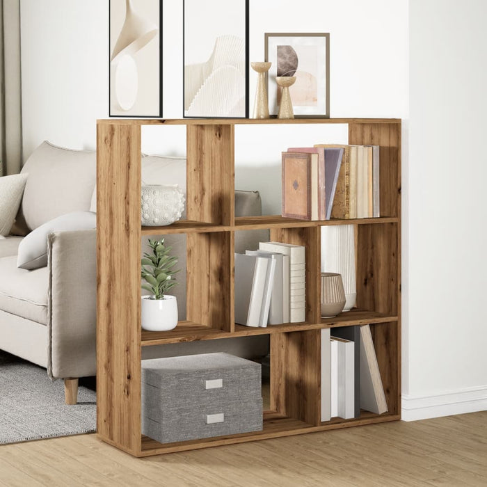 Room Divider Bookcase Artisan Oak 102x29x103.5 cm Engineered Wood