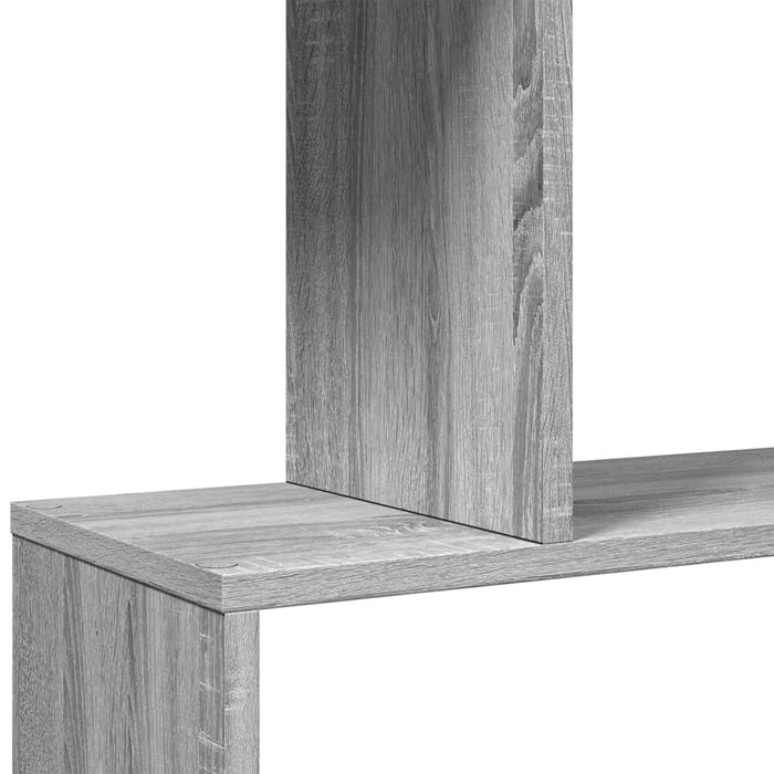 Room Divider Bookcase 5-Tier Grey Sonoma 70x24x161 cm Engineered Wood