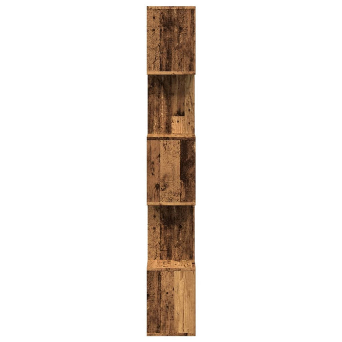 Room Divider Bookcase 5-Tier Old Wood 70x24x161 cm Engineered Wood