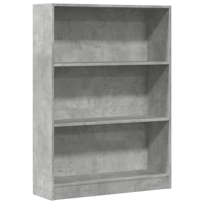 Bibliotecă Beton Gri 80x24x109 cm Lemn de inginerie