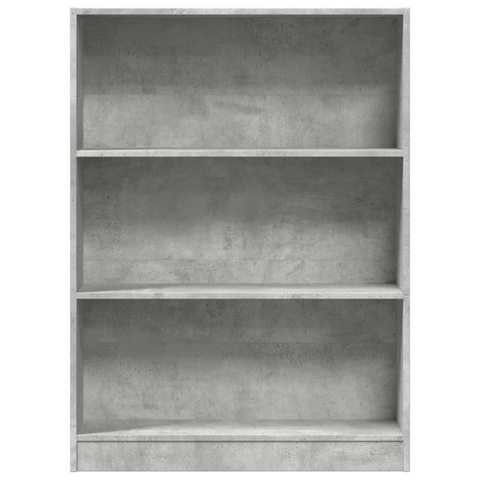 Bibliotecă Beton Gri 80x24x109 cm Lemn de inginerie