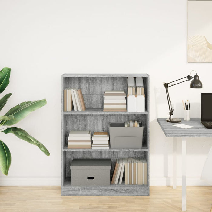 Bookcase Grey Sonoma 80x24x109 cm Engineered Wood