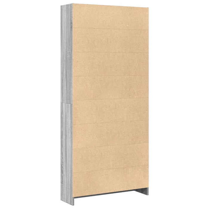 Bookcase Grey Sonoma 80x24x176 cm Engineered Wood