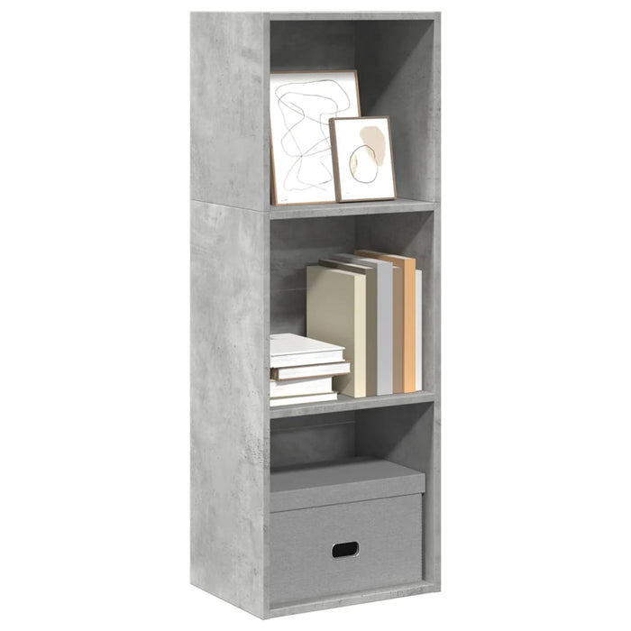 Bibliotecă Beton Gri 40x30x114 cm Lemn de inginerie