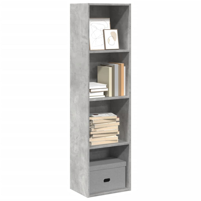 Bibliotecă Beton Gri 40x30x152 cm Lemn de inginerie