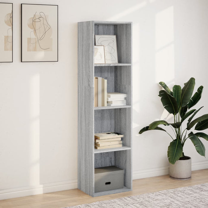 Етажерка за книги Grey Sonoma 40x30x152 cm Engineered Wood