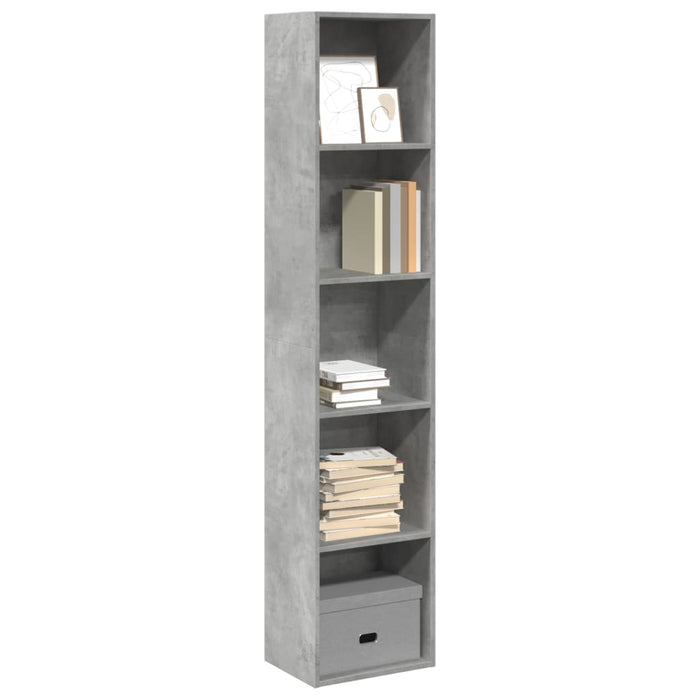 Bibliotecă Beton Gri 40x30x189 cm Lemn de inginerie