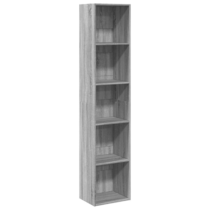 Етажерка за книги Grey Sonoma 40x30x189 cm Engineered Wood