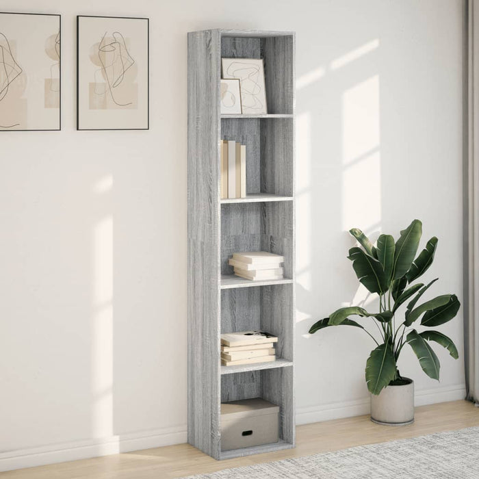 Етажерка за книги Grey Sonoma 40x30x189 cm Engineered Wood