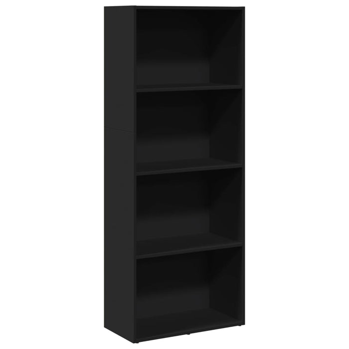 Bibliotecă Neagră 60x30x152 cm Lemn prelucrat