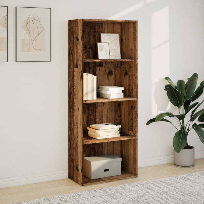 Етажерка за книги Old Wood 60x30x152 cm Engineered Wood