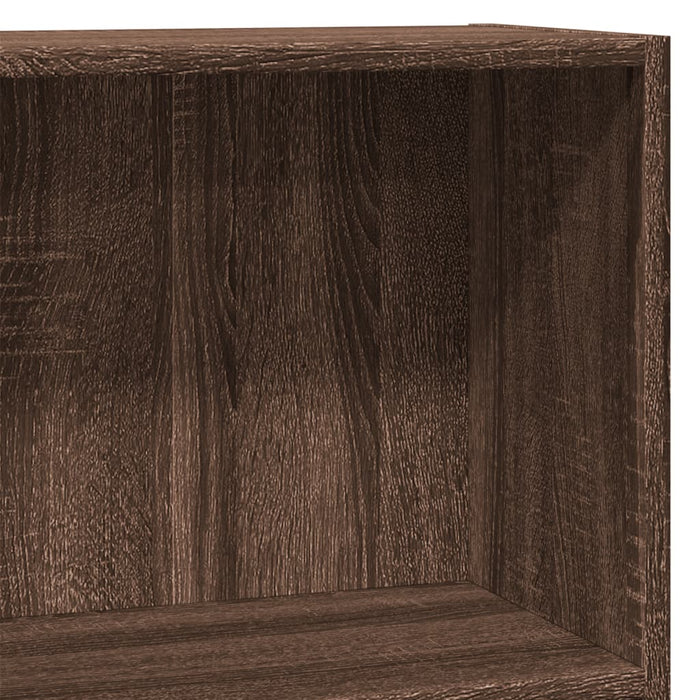 Bookcase Brown Oak 80x30x77 cm Engineered Wood