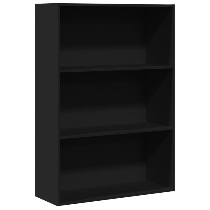 Bibliotecă Neagră 80x30x114 cm Lemn prelucrat