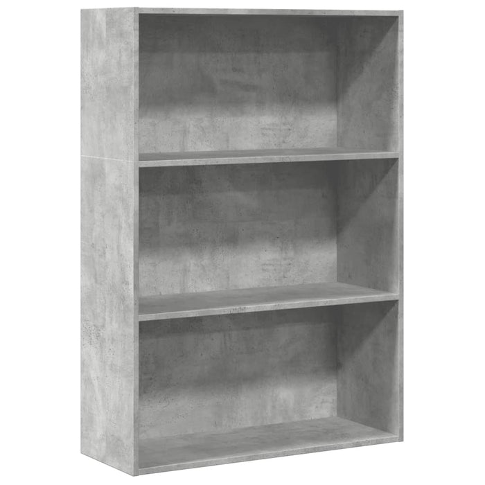 Bibliotecă Beton Gri 80x30x114 cm Lemn de inginerie