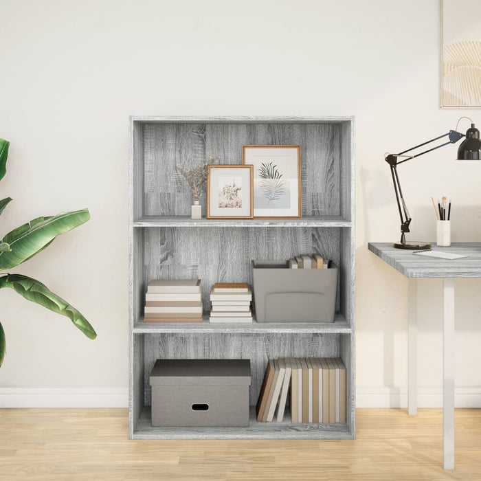 Етажерка за книги Grey Sonoma 80x30x114 cm Engineered Wood