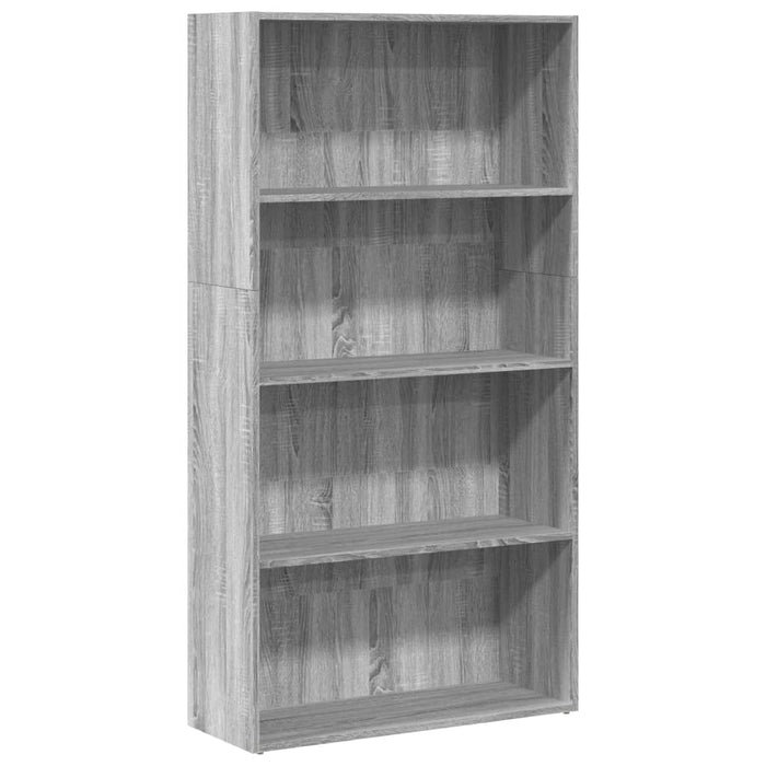 Етажерка за книги Grey Sonoma 80x30x152 cm Engineered Wood