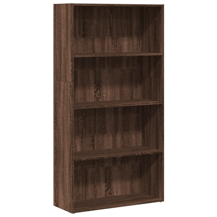 Bookcase Brown Oak 80x30x152 cm Engineered Wood