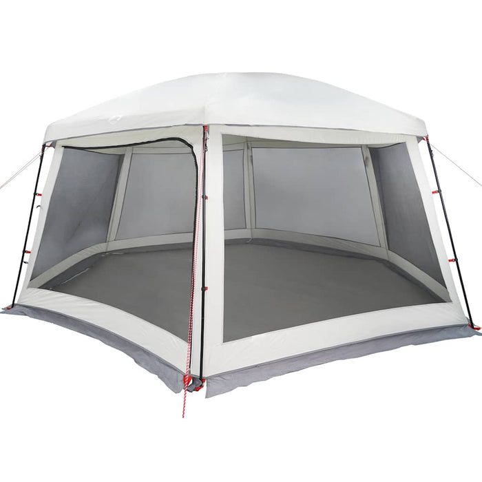 Pool Tent with Removable Fly & Mesh Walls Grey 618x532 cm