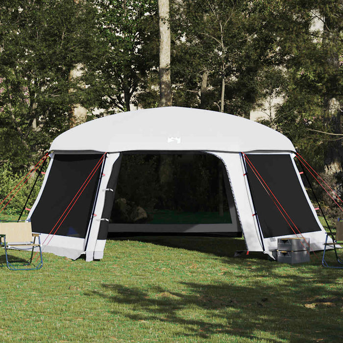 Pool Tent with Removable Fly & Mesh Walls Grey 618x532 cm