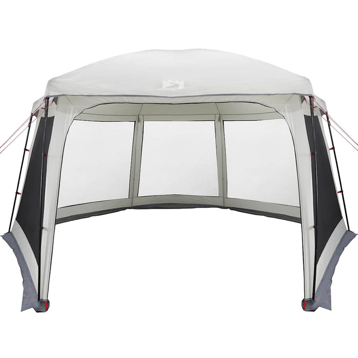 Pool Tent with Removable Fly & Mesh Walls Grey 618x532 cm