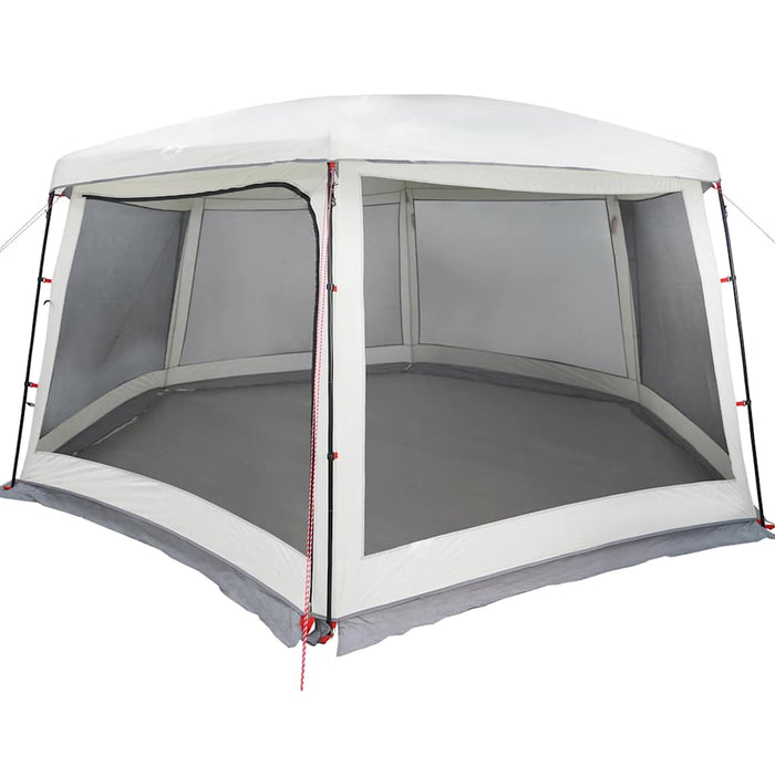 Pool Tent with Removable Fly & Mesh Walls Grey 670x590 cm