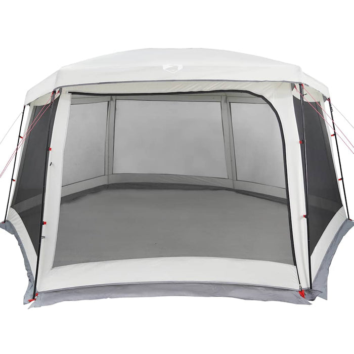 Pool Tent with Removable Fly & Mesh Walls Grey 670x590 cm