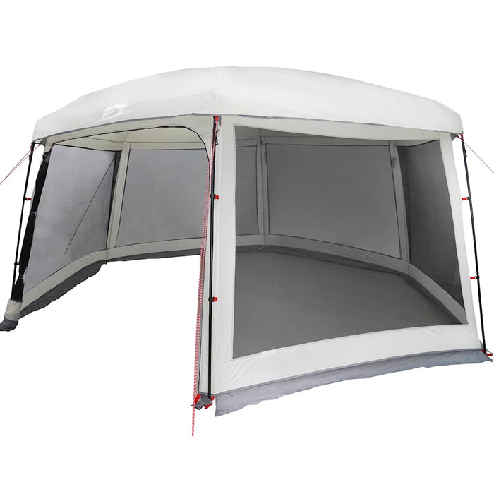 Pool Tent with Removable Fly & Mesh Walls Grey 670x590 cm