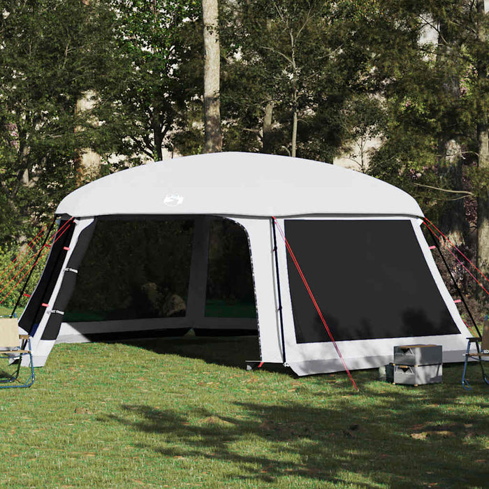 Pool Tent with Removable Fly & Mesh Walls Grey 670x590 cm