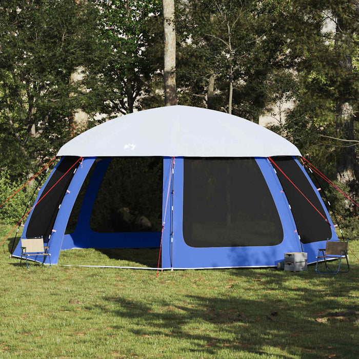 Pool Tent with Removable Fly & Mesh Walls Azure Blue 612x612 cm