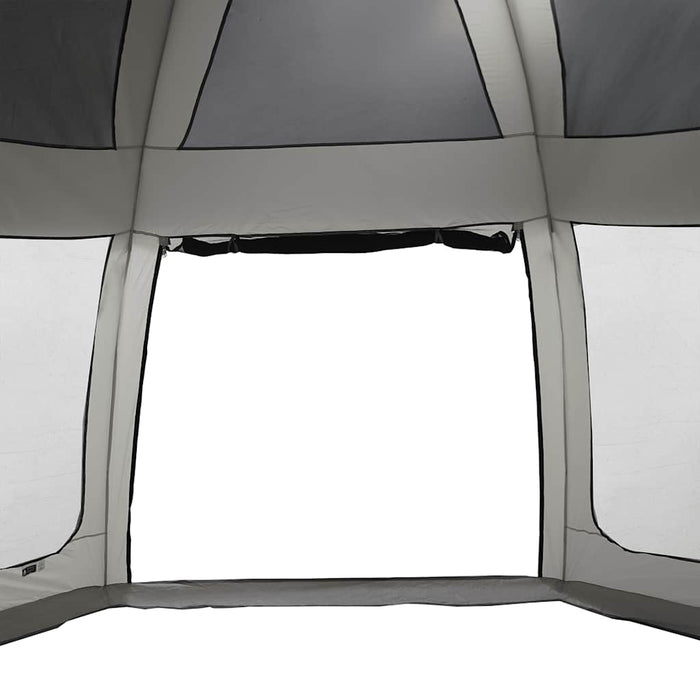 Pool Tent with Removable Fly & Mesh Walls Grey 612x612 cm