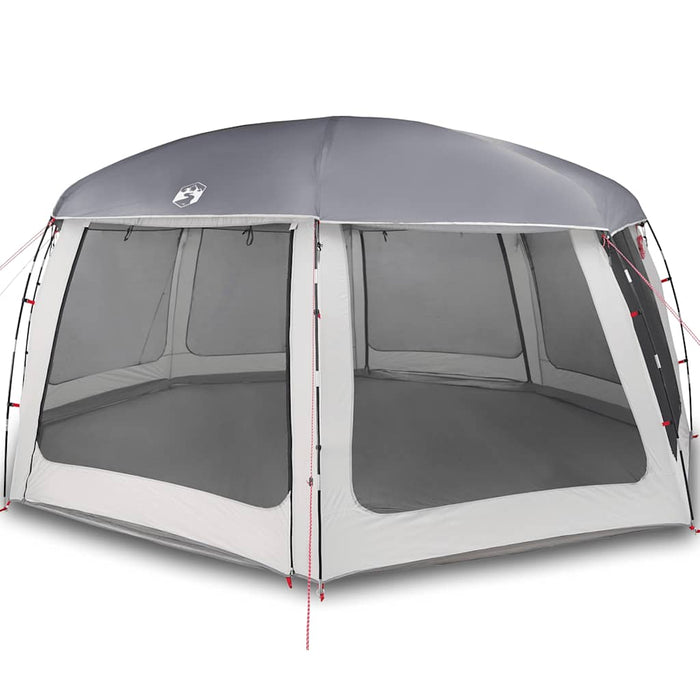 Pool Tent with Removable Fly & Mesh Walls Grey 690x690 cm