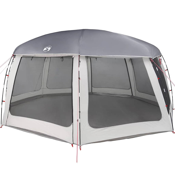 Pool Tent with Removable Fly & Mesh Walls Grey 690x690 cm