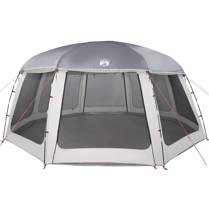 Pool Tent with Removable Fly & Mesh Walls Grey 690x690 cm